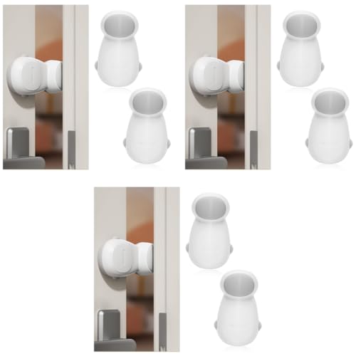 SNOWIE SOFT® 6PCS Door Stopper Baby Safety Anti-Pinch Finger Guard for Kids Flexible Anti-Close Slam Self Adhesive Proofing for Home