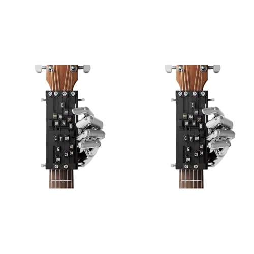 HASTHIP® Chord Buddy Clip-on Guitar Chord Presser Helper for Beginners Able to Work with Capo Learning Tools Assistant 2PCS