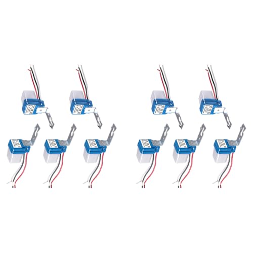 Serplex® 10PCS Photocell Switch AC 220V 10A Automatic Dusk-to-Dawn Photoswitch Auto On Off Light Sensor Control for Pathway Porch Stair Home Lighting