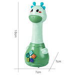 PATPAT® Musical Microphone Toy for Kids with Recording Function Talking Toys for Toddler, Kids Microphone Toy with Preset 13 Songs, Play Music and Colorful Light - Green