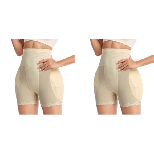 PALAY® Hip Pads for Women Hip Dip Pads, Enhancer Shapewear for Women High Waist Shapewear Butt Lifter Pad Panties, Apricot, L 2 PCS