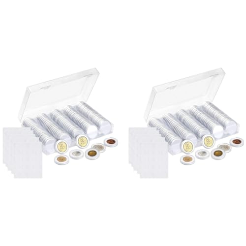 Climberty® Coin Box Collectable Storage Clear Holder Organizer Max 200PCS Capacity Compatible with 17-30mm Dia Coins Trade Tokens