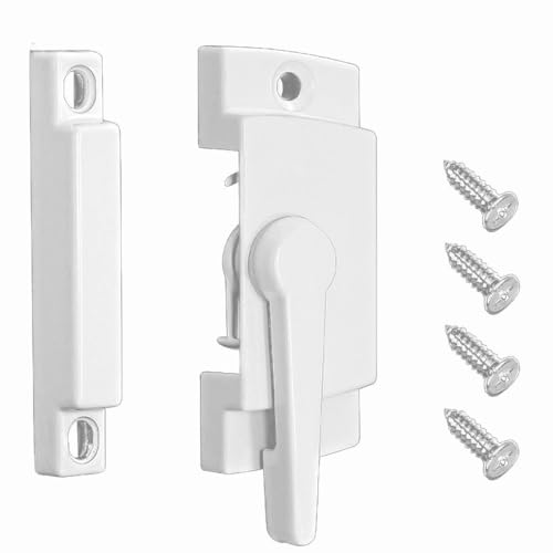 HASTHIP® Window Handle - Window Lock, Diecast Construction for Both Single & Double Hung Windows, Replacement (White, Pack of 1)