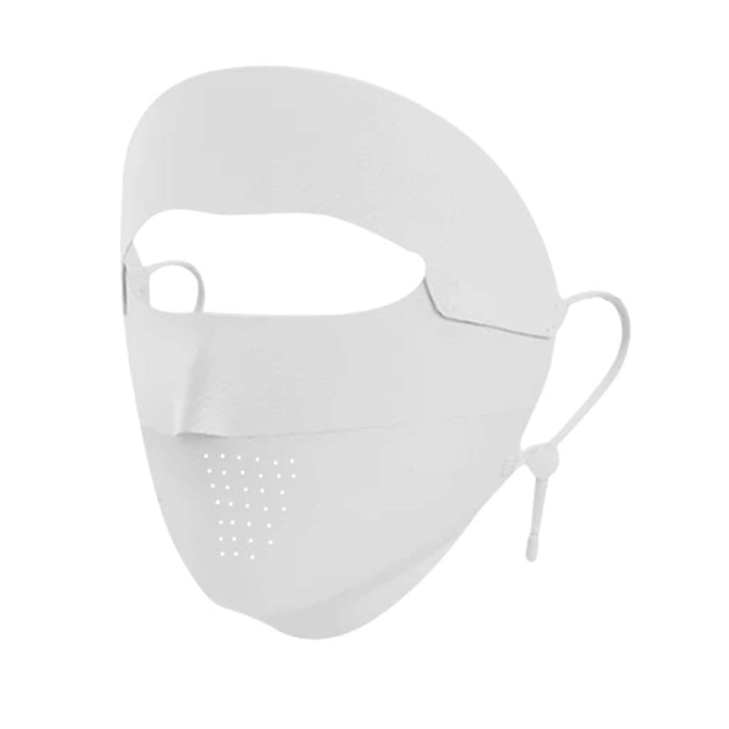 Venzina Face Mask for Sun Protection with UPF 50+ and Removable Forehead Piece | Grey Ice Silk Cooling Cover for Women