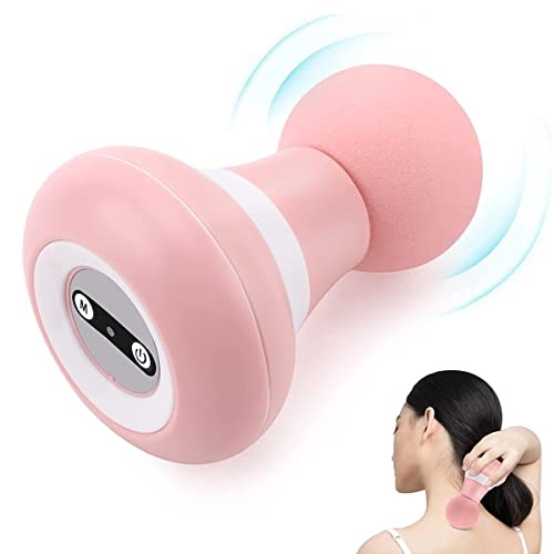 MAYCREATE® Mini Electric Handheld Massager For Shoulder, USB Rechageable Vibrating Deep Muscle Stimulator Powerful 6 Vibration Modes for Back Full Body Muscle Pain Relief