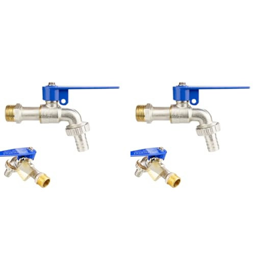 HASTHIP® Tap with Lock 1/2 Thread Water Lockable Faucet for Outdoor Spigots Garden Home Not with Pad or Keys 2PCS