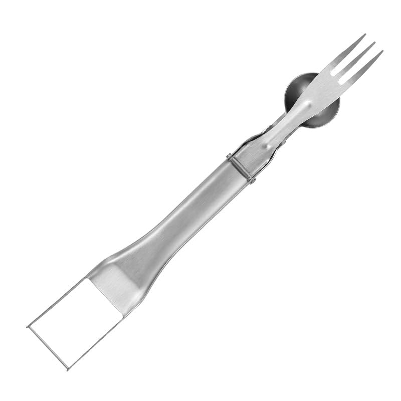 HASTHIP® Watermelon Cutter with Spoon and Retractable Fork, 3-in-1 Stainless Steel Fruit Cutter Watermelon Cutter Slicer Tool