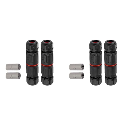 Serplex® 4PCS Quick Electrical 3 Pin Plug IP68 Indoor Outdoor Wire Cable Connector Easy Push In Terminal Block Conductor