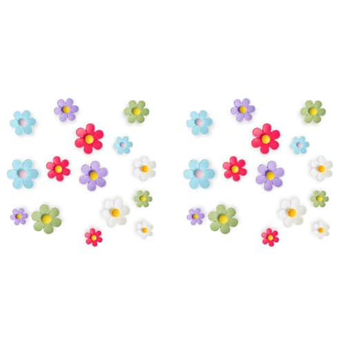 HASTHIP® Cute Refrigerator Magnets Colorful Decorative Funny Flower for Office Kitchen Locker 30PCS Small 5 Middle 5 Large 5