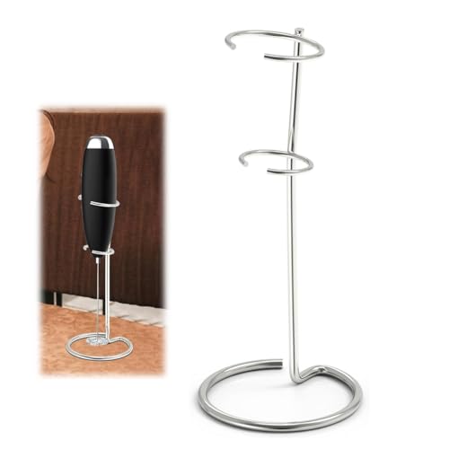 HASTHIP® Suitable for Most Handheld Milk Frothers - Heavy Duty Premium Stand (Silver)-Silver