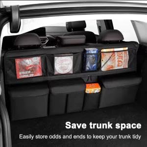STHIRA Car Back Seat Organizer for SUV and Truck with Mesh Pockets and Adjustable Straps 105x51cm