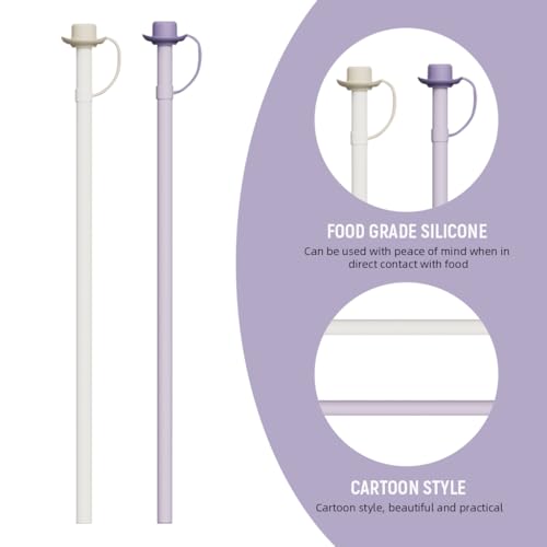 HASTHIP® 4PCS Silicone Straws with Caps Replacement 12 Inch Long Reusable Compatible Stanley 40 30 oz Cup Tumbler Stocking Stuffers Adults Men Women Teens Gifts