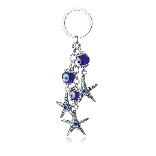 ZIBUYU® Creative Evil Eyes Keychain, Starfish Hanging Decor