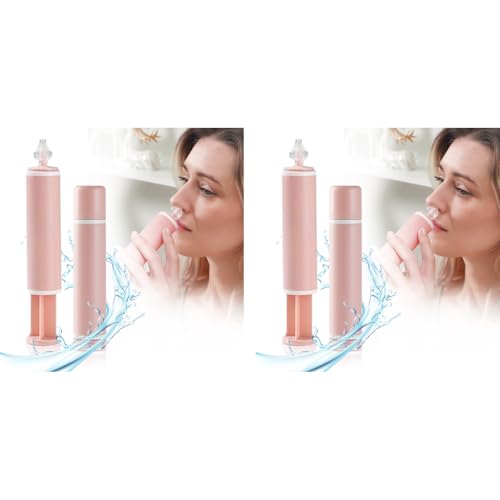 HANNEA® 60ML Nasal Wash for Sinus Rinse Bottle Irrigation Nose Cleaner Washing Spray for Adult Kid Travel Essentials Pink 2PCS