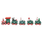 PATPAT® Wooden Christmas Train Toy Christmas Joy Train Toys Christmas Decoration Items for Living Room, Table, Window Platform 4 Train Carriages Christmas Gift Toy for Kids Boys Girls