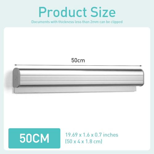 HASTHIP® Ticket Holder Receipt for Restaurant 19.6 Inches Metal Order Tab Grabber No Drill Kitchen Office Cafes Bars 3PCS