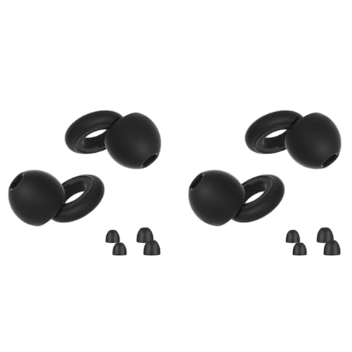 ZIBUYU® Noise Cancelling Ear Plugs for Sleeping Soft Silicone Reusable with Storage Case Black Set Includes Extra Tips 2PCS