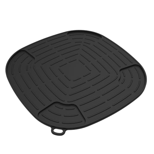 HASTHIP® Silicone Heat-Resistant Mats for Air Fryer Glass Air Fryer | Reusable Fireproof Heat Resistance Hot Pads | Anti-Slip Kitchen Countertop Protector