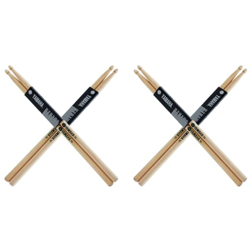 HASTHIP® 5A Drum Sticks Maple Drumsticks, 2 Pair 16inch Drum Sticks Set, Wood Drumsticks Drum Accessories for Adults & Youth, Oval Wood Tip, Perfect for Pros and Beginners 2 PCS
