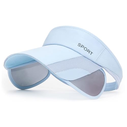 PALAY® Sun Golf Visor Hats for Women, Adjustable Retractable Brim Golf Cap Beach Hats for Women Sky Blue
