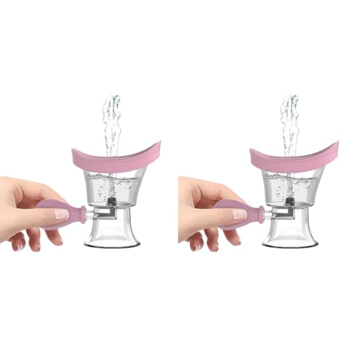 HANNEA® Eye Wash Cup Silicone Cups for Efficient Cleaning Portable Travel Rinse Tool with Manual Air Pressure 2 PCS