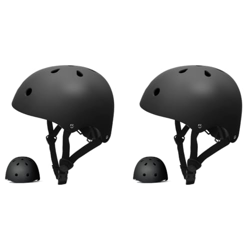 Proberos® Helmet Cycling for Teens Adults Biking Adjustable Chin Strap ABS Shell with EVA Foam Cushioning Lining Safety for Skating Indoor Rock Climbing Skateboarding M 2PCS