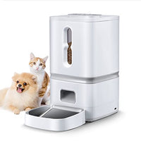 Qpets® 7L Automatic Dog Cat Feeder Pet Feeder with Bowl Programmable Time and Quantition, Cat Food Dispenser with 4 Meals Auto Feeding, Voicemail Recording