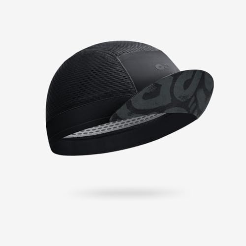Proberos® Cycling Cap Cooling Cycling Hat with Sun Visor Sun Protection Skull Caps for Men Women Under Helmet Men's Adjustable Cap Black