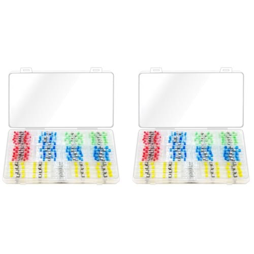 Serplex® 160PCS Heat Shrink Solder Wire Connectors Kit Solder Seal Terminal 5 Sizes Waterproof Electrical Insulation for Wire Repairs Connections