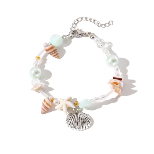 SANNIDHI® Boho Bracelet for Women Chic Bracelets Seashell Charm Beading Bracelet for Girls Adjustable Fashion Women Bracelets Jewelry Gift