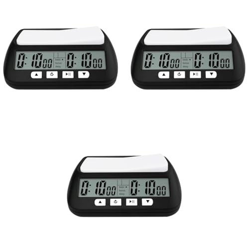 ZIBUYU® Digital Chess Clock Timer for Board Games Professional with Bonus Delay Count Down Up Function Batteries Not Included