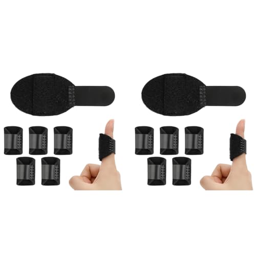 HANNEA® 10PCS Trigger Finger Splints Thumb Brace for Knuckle Immobilization Pain Relief Support Fits Index Middle Ring Pinky Fingers