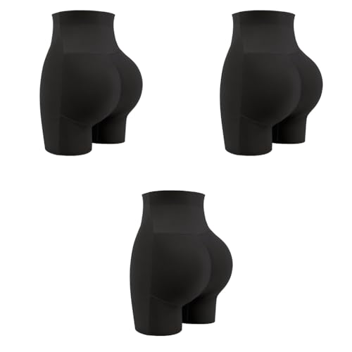 PALAY® Womens Padded Underwear Butt Lifter Panty Invisible Body Shaping Lifting High Waist Hip Pad Enhancer Shorts L 3PCS