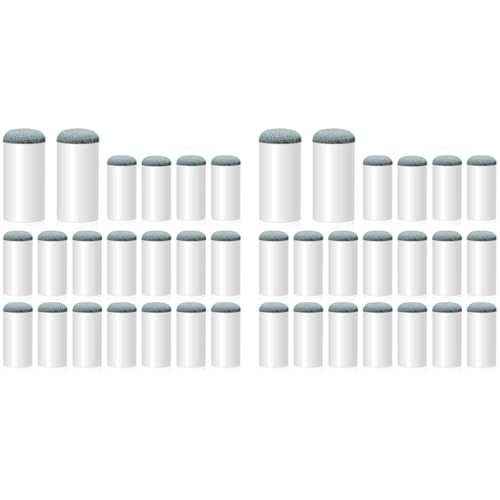Proberos® 40PCS 9mm Slip-On Billiards Cue Tips, Easy-to-Install Plastic & Leather Cue Stick Replacement Tips for Pool & Snooker, Durable & Professional-Grade Accessories