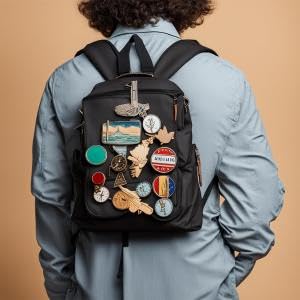 HASTHIP Pin Backs for Enamel Pins with Magnet Locking Clasp | 10pcs Metal Fridge Use