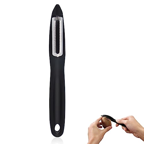 ZIBUYU® Peeler for Kitchen Stainless Steel Universal Peeler for Vegetables and Fruits Potato Peeler Knife Sharp Vegetable Peeler Fruit Peeler for Kitchen, Black - 1