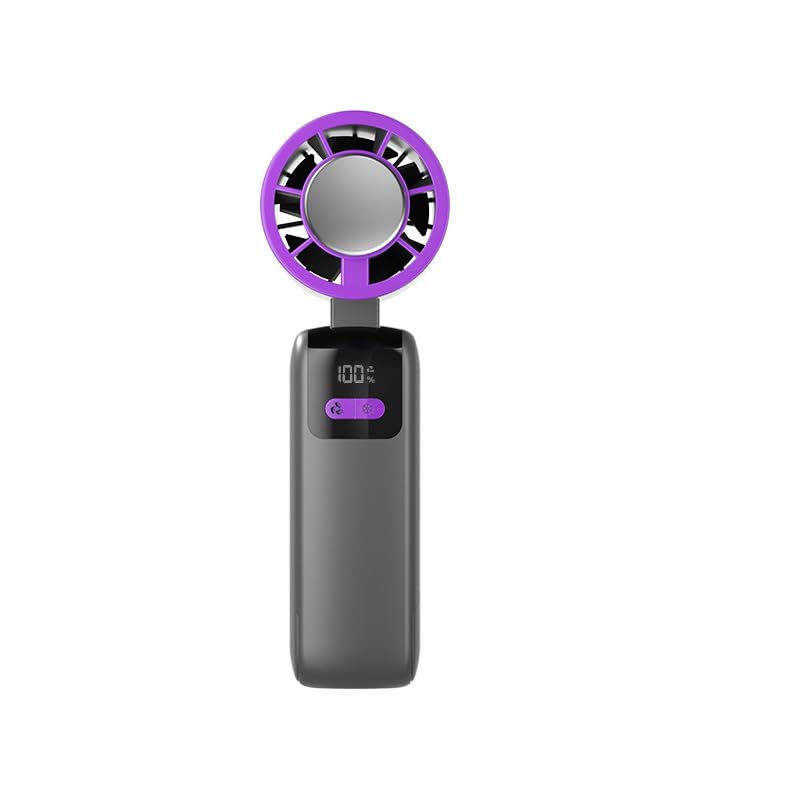 Verilux® USB Fan 3 in 1 Mini Handheld USB Fan Desk Pocket Travel Strong Turbo Cooling Stepless Airflow Adjustment Rechargeable