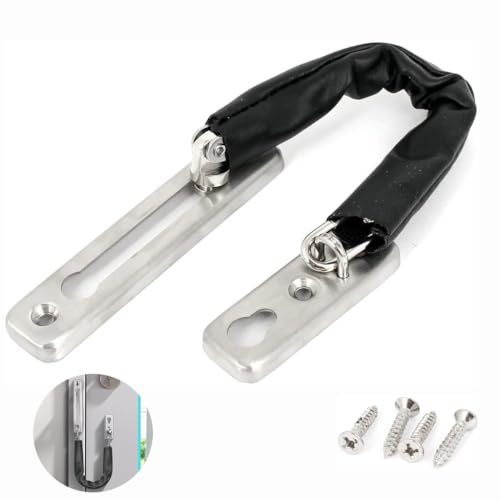 HASTHIP® Chain Door Lock - Door Latch, Safety Locks with Screws Doors Chain Lock for Main Doors for Bedroom, Bathroom, Sliding Doors, Safety and Portable Use (Brass)