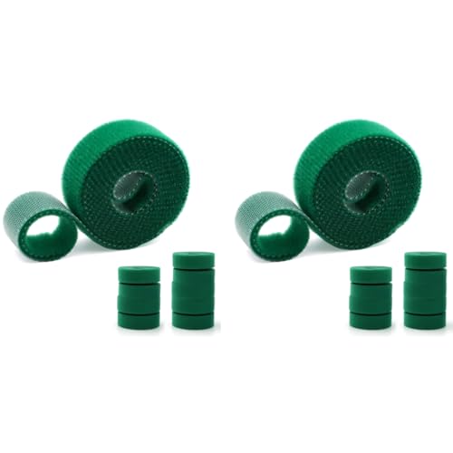 HASTHIP® 20PCS Plant Tie Strap Reusable Nylon Garden Tape Rolls Back to Back Hook and Loop for Tomato Support Tree Ties Cable Organizer 1m/roll