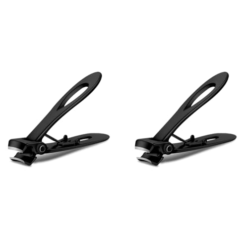 ZIBUYU® Nail Cutter Wide Jaw Opening Clippers for Thick Nails Set for Adults Big Small Toe Men Women Stainless Steel 2PCS