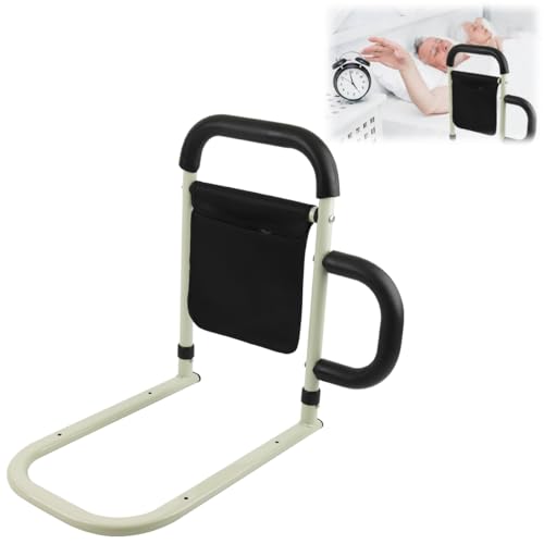 HASTHIP® Bed Rail Elderly Assistant for Sitting Up Bed Side Rail for Sitting Up from Bed with Storage Pocket, Bed Assistive Device for Patient, Pregnant, People with Disabilities