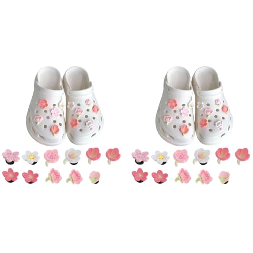 HASTHIP® 22PCS Kawaii Clog Charms Flower Shoe Assorted Girls Slipper Rubber for Clogs Casual Decoration Fashion