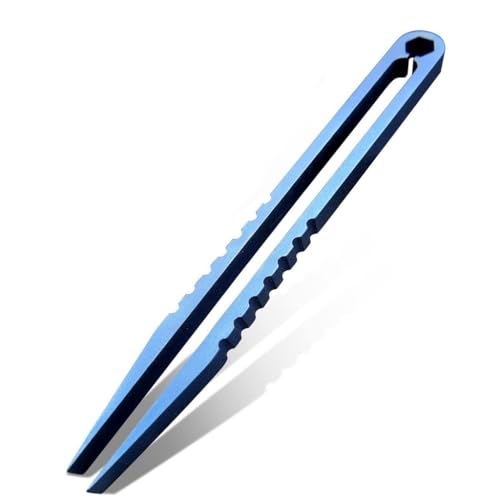 HASTHIP® Tweezer - Portable Titanium Alloy Tweezers Survival Camping Outdoor Travel Mini Tool