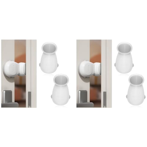 SNOWIE SOFT® 4PCS Door Stopper Baby Safety Anti-Pinch Finger Guard for Kids Flexible Anti-Close Slam Self Adhesive Proofing for Home