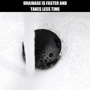 ELEPHANTBOAT Waste Coupling for Wash Basin with 4.2cm Pop Up Plug | Black Stainless Steel