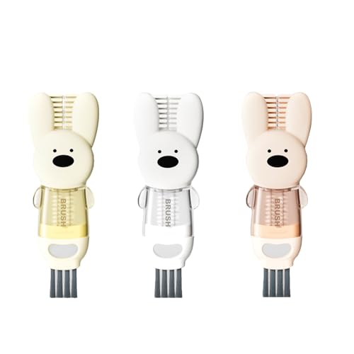 Supvox® 4 in 1 Cup Lid Cleaning Brush Set, Multifunctional Bottle Cleaning Brush, Silicone Cup Lid Gap Cleaner(3PCS)