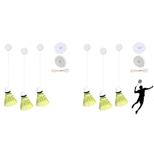 Proberos® Automatic Rebound Badminton Trainer Parent-child Interaction Kid Toys for Exercise and Leisure Badminton Training Device for Beginners 2 PCS