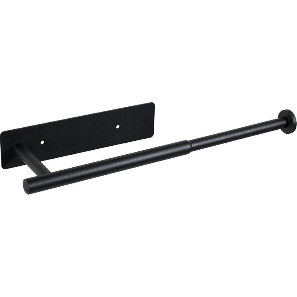 HASTHIP® Wall Toilet Paper Roll Holder, 10.6'' Stainless Steel Cross Bar Organizer Rack with Pre-Punched Plate, No Drill Home Wall Organizer for Kitchen & Bathroom