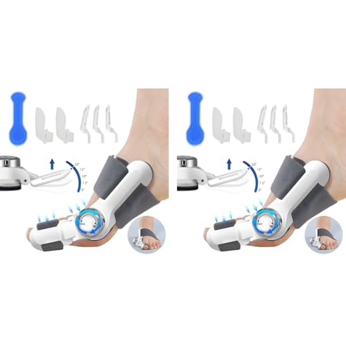HANNEA® Bunion Corrector Orthopedic Toe Straightener 4 Angle Adjustable Splint Direction for Right Left Foot 2 PCS
