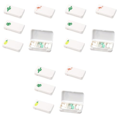 HANNEA® 4 Pack Small Pill Organizer Pill Case Box, 3 Compartments Travel Pill Organizer, Moisture Proof Daily Pill Case for Pocket Purse, Portable Medicine Vitamin Fish Oil Holder Container 3 PCS